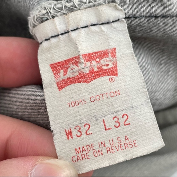 Levi’s Men’s Straight Fit Jeans Gray Distressed Splatter 100% Cotton 32x32 - Picture 8 of 10